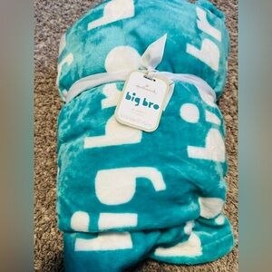 NEW Hallmark Teal and White Big Bro Blanket